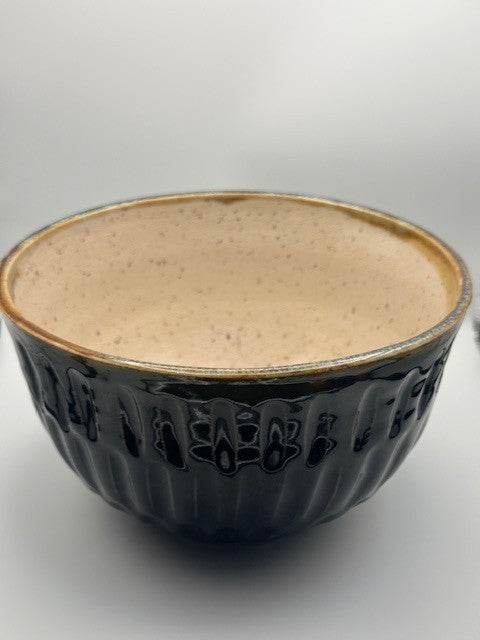 Midnight Harvest Serving Bowl – Hand Thrown (5" x 8")