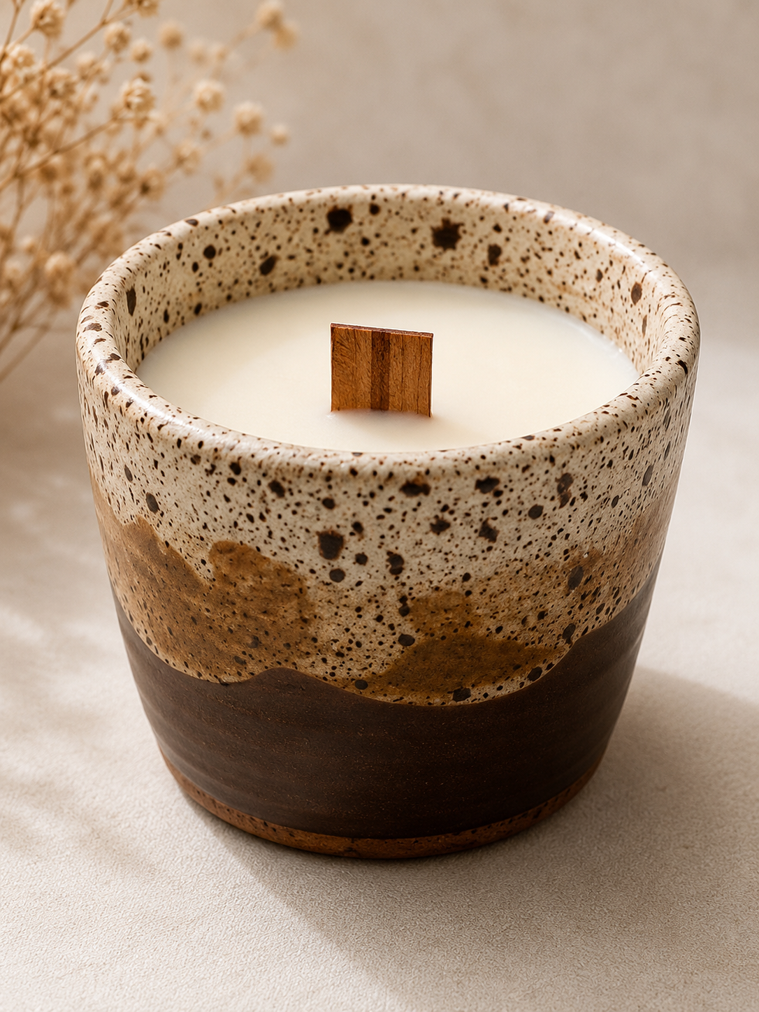 Ember Stone | Vanilla Sandalwood Beeswax Candle