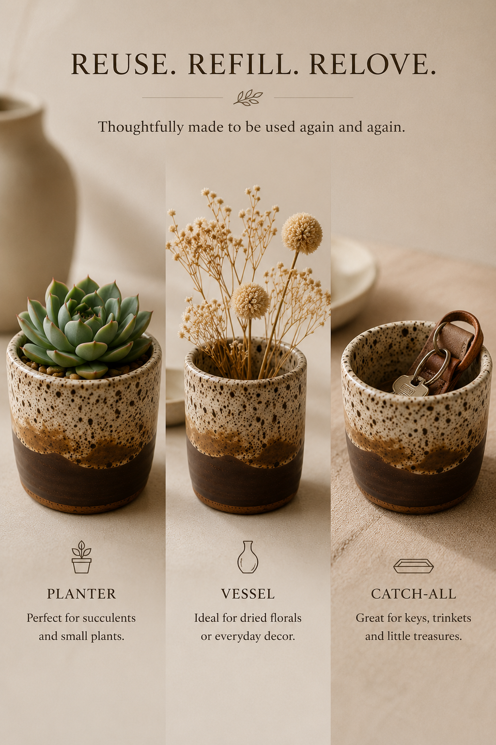 Ember Stone | Vanilla Sandalwood Beeswax Candle