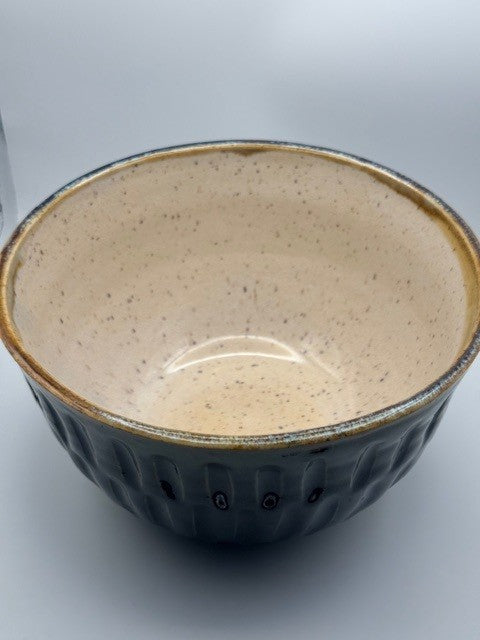 Midnight Harvest Serving Bowl – Hand Thrown (5" x 8")