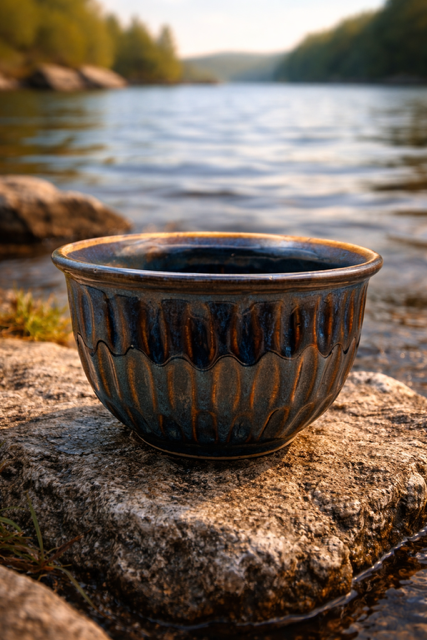 Farmhouse Morning Bowl – Handcrafted Stoneware (3"x 6")